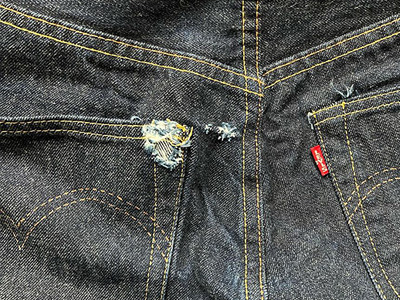 左後股のダメージ補修