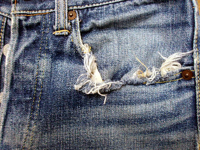 フロントポケットの修復