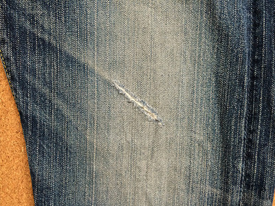 濃色糸でのガジガジリペアした事例