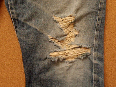 腿の大きなダメージを普通リペアした事例