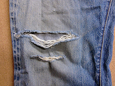 ヒザのダメージを普通リペアでお直しした事例